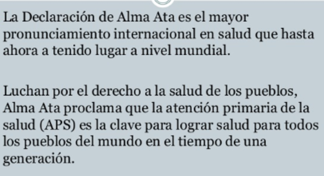 Declaración del Alma Ata