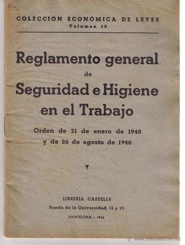 Reglament General de Seguretat i Higiene en el Treball