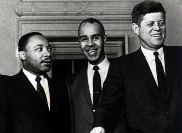 King meets with president Jhon F. Kennedy