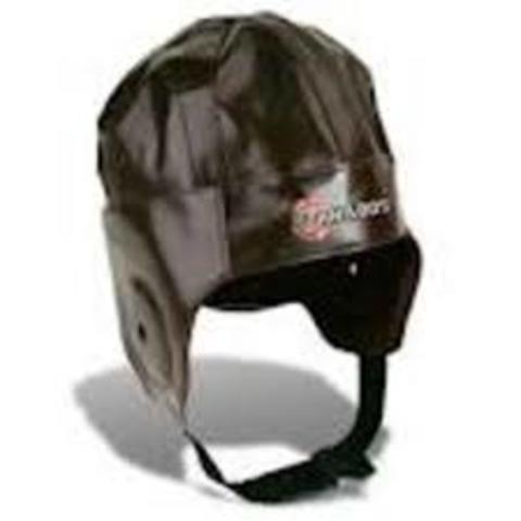 The start of hockey helmets