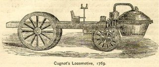 First self-propelled road vehicle by Nicolas Joseph Cugnot