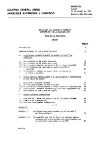 Incorporacion al acuerdo general sobre aranceles aduaneros y comercio
