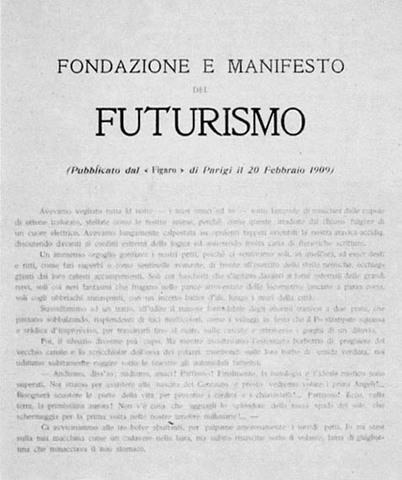 MANIFESTO DEL FUTURISMO