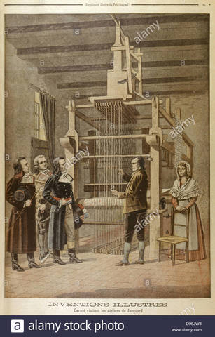 Durante  la  Revolución  industrial  en  1801  el  francés  Joseph Marie   Jacquard