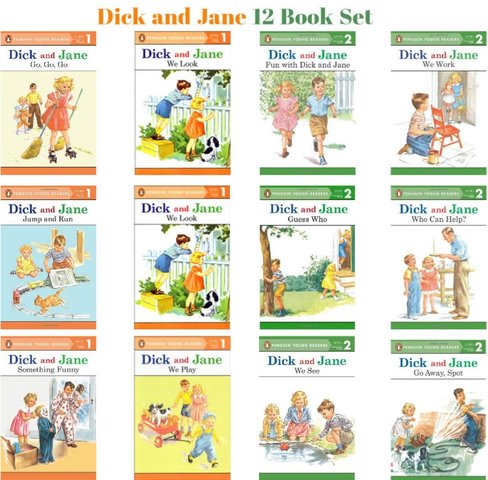 I started reading the Dick and Jane leveled readers