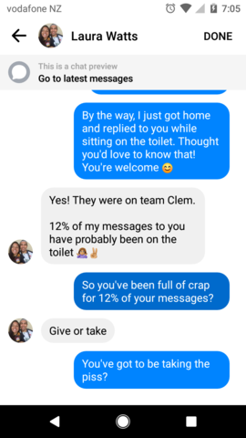 Khalid admits to messaging Laura on the toilet...