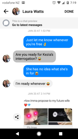 Khalid and Kezia exchange pleasantries...