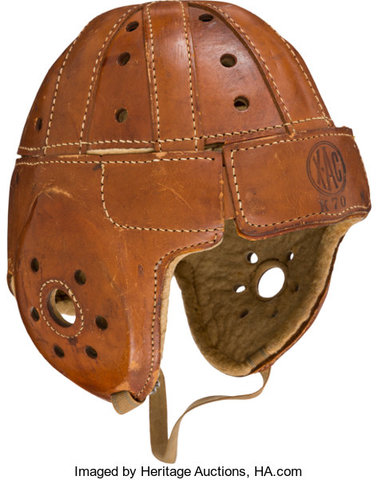 Evolution of football helmets