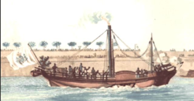 Steamships begin crossing the English Channel