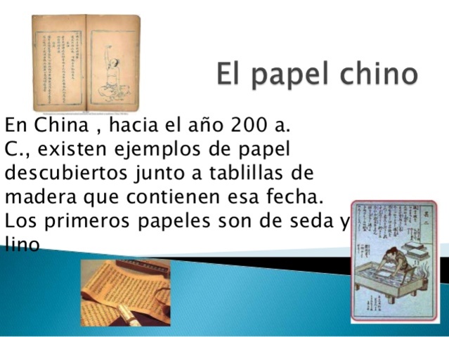La comunicación y el papel 200 A.C.