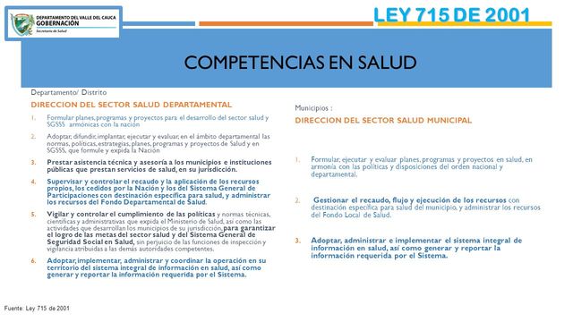 Ley 715 de 2001