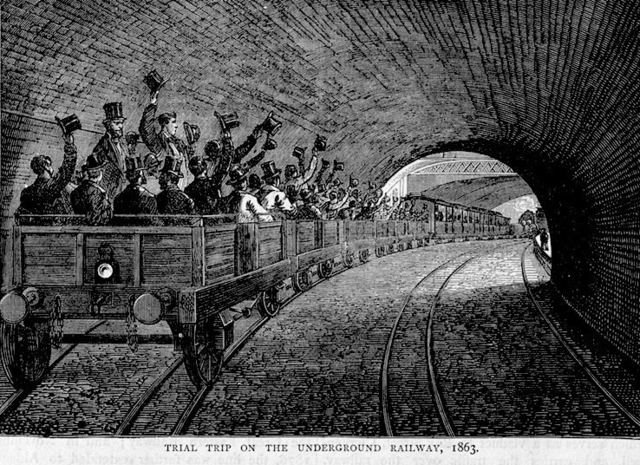 The first underground railway opened in London