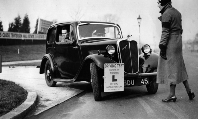 In Britain a driving test is introduced