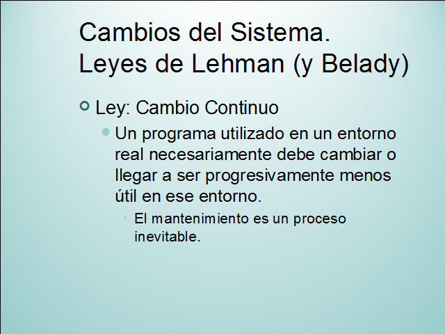 Ley del cambio continuo