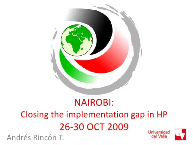 Conferencia Mundial de Nairobi en Kenia: Promoción de la salud