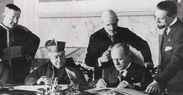 Pacto de Letrán entre Mussolini y el papa Pío XI, por el que se reconoce el estado vaticano.