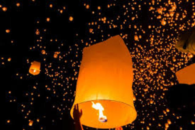 PRIMI AEROSTATI IN CINA (LANTERNE CINESI)