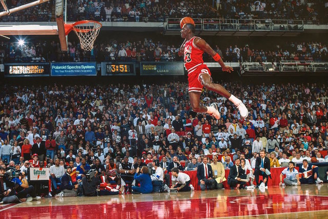 Michael won the 1988 Slam Dunk Contest