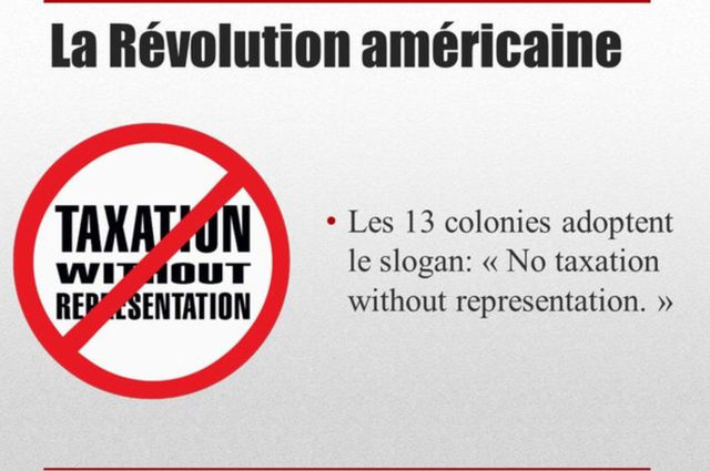 Pas de taxation sans représentation