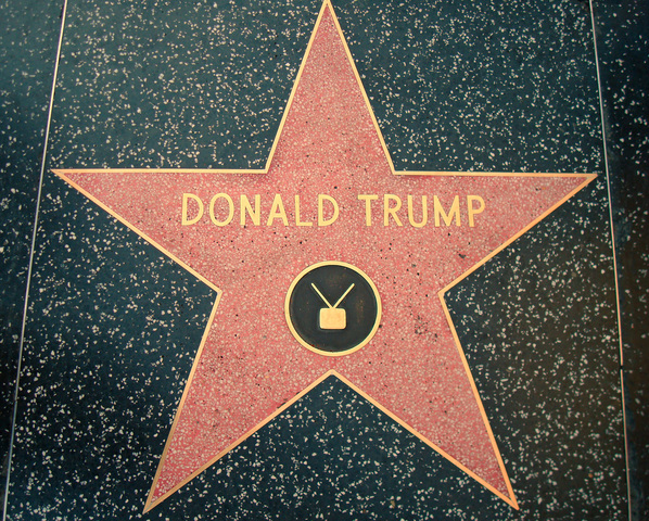 Trump received a star in Hollywood.