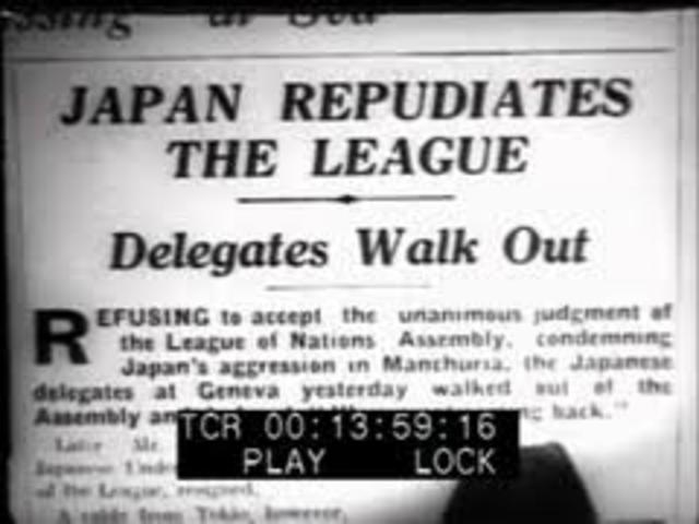 Japan Withdrew From the League of Nations