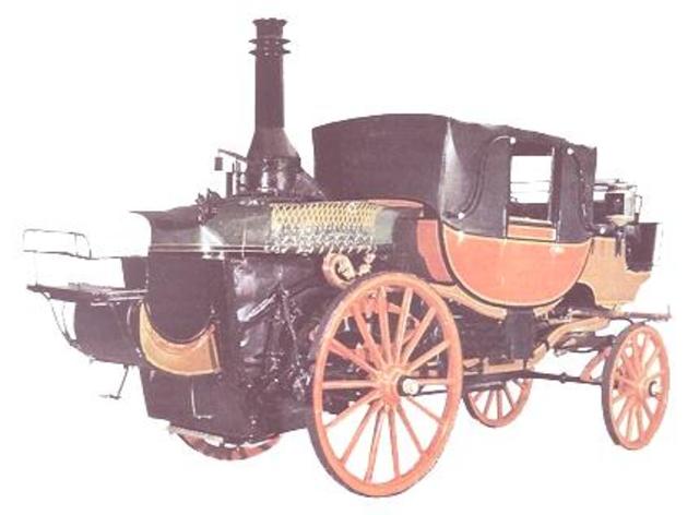 primer vehículo a vapor que transportó pasajeros.