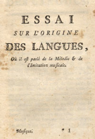 JEAN-JACQUES ROUSSEAU: Essai sur l'origine des langues