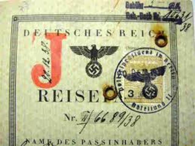 Jewish passports stamped with "j"