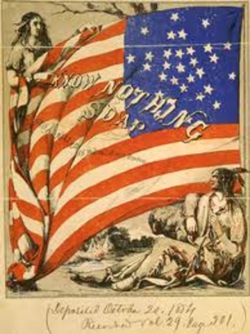 Nativist  movement begins to surface as a major political force.