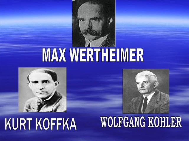 Max Wertheimer (1880-1943), Wolfgang Koheler (1887-1949) y Kurt Koffka (1887-1941 )