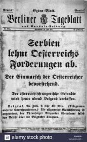 Serbia rechaza el ultimátum