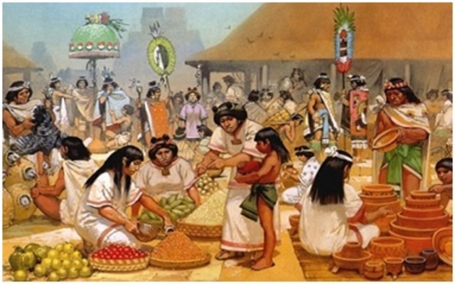 El comercio con “Los aztecas”