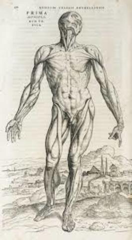Vesalius published 'On the Fabric of the Human Body'