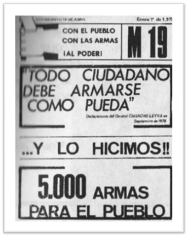 M-19; Robo armas del Cantón norte.