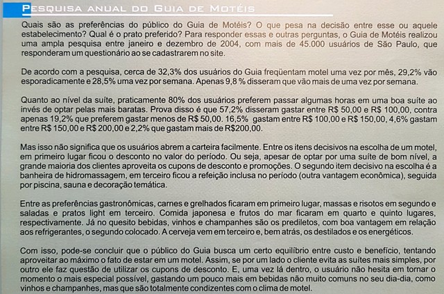 1ª Pesquisa de comportamento