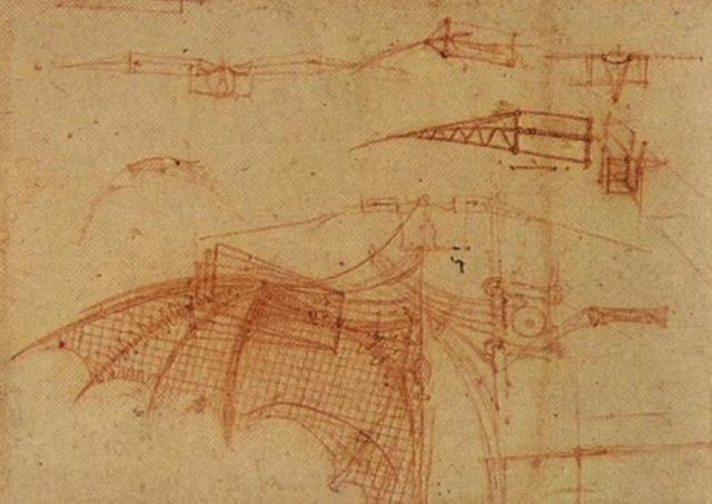 Leonardo Design for a Flying Machine, 1505
