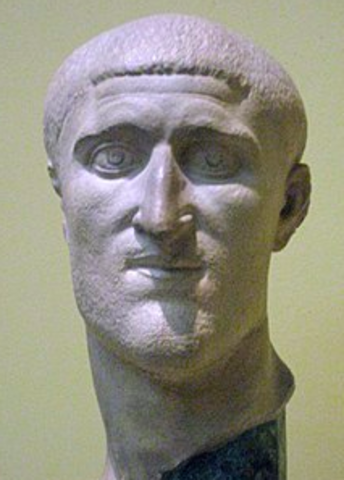 Constantius was made Caesar under Emperor Diocletian