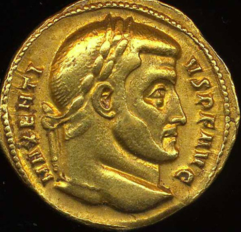 Maxentius rebeled against Constantine