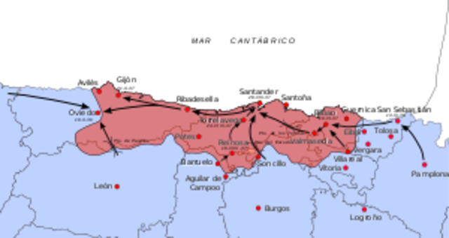 Caida del frente norte