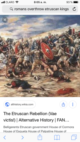 Romans overthrew the Etruscans and created a republic