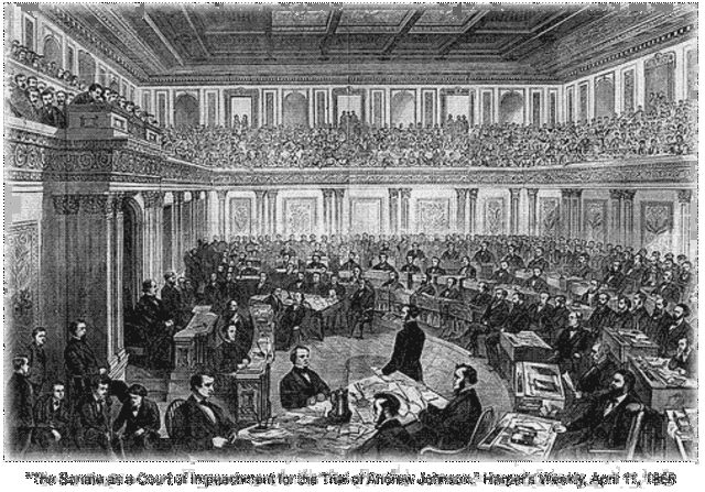 Andrew Johnson becoming President