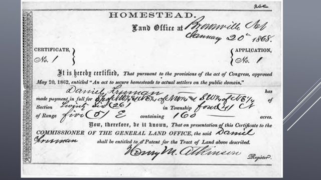 homestead act