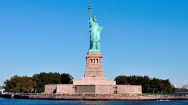 Statue of liberty erected