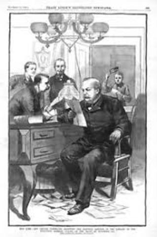 November 4, 1884   Grover Cleveland elected president