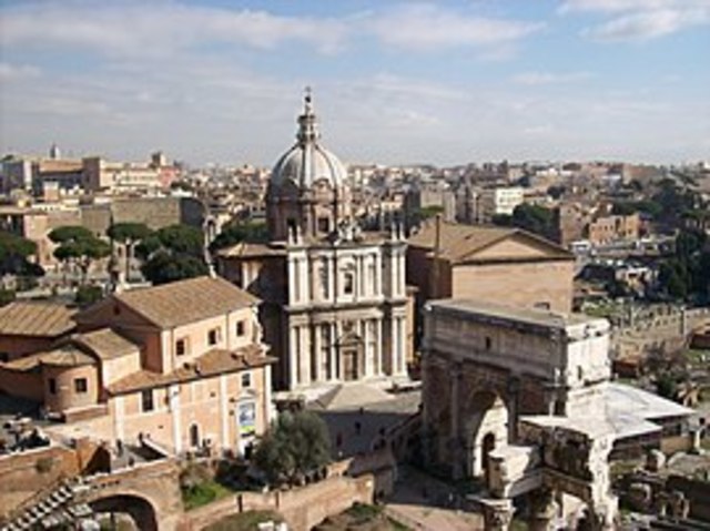 Obras de Pietro da Cortona (iglesia de San Lucas y Santa Martina).