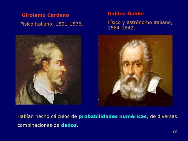 Girolamo Cardano y Galileo Galilei