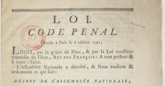 Premier code pénal