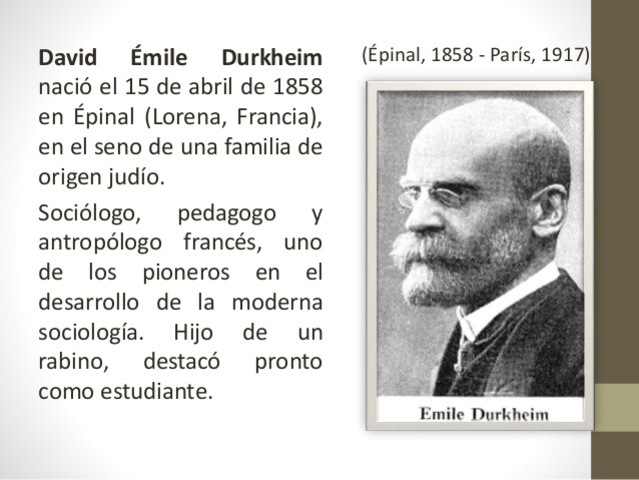EMILE DURKHEIM