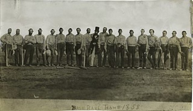 First Official Game of Baseball is Played