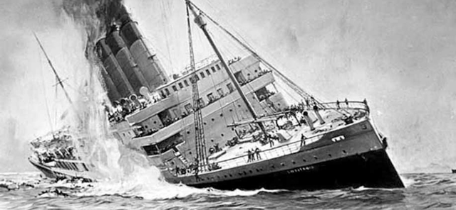 Lusitania sunk